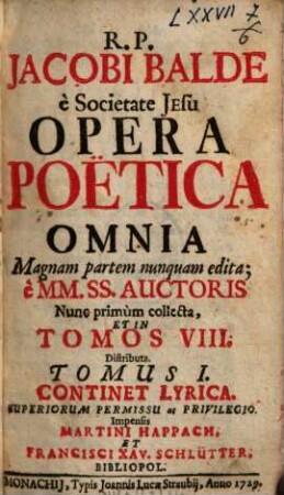 Opera Poetica omnia. 1