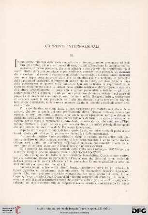 III. Correnti internazionali