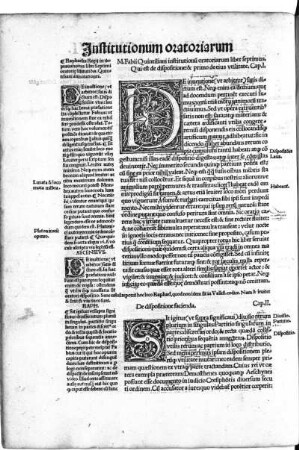 M. Fabii Quintiliani institutionu[m] oratoriarum liber septimus.