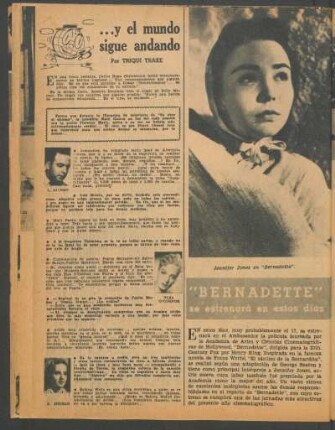 "Bernadette" se estrenará en estos días