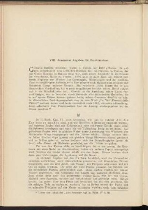 VIII. Armeninos Angaben für Freskomalerei