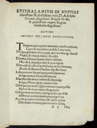 2r-2v Eipthalamium in nuptias clarissimi