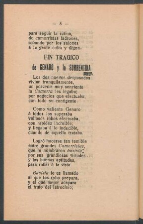 Fin trágico de Genaro y la Sorrentina