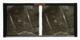 Zeche Neumühl, Hamborn, Schichtungen im Sandstein, Streckenstoß in der Kopfstrecke, 2. Bauhöhe