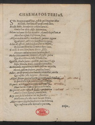Charma Posterius.