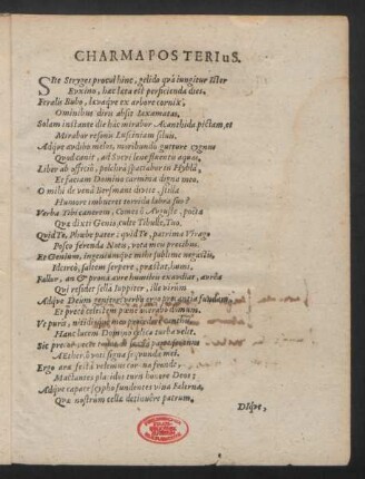 Charma Posterius.