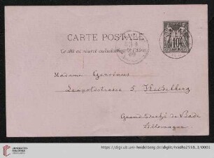 Brief von Johann Friedrich Minssen an Viktoria Gervinus