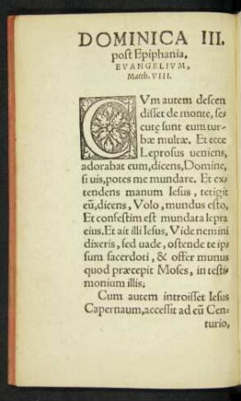 Dominica III. post Epiphania.