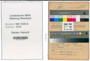 Entnazifizierung Heinrich Gerdes , geb. 17.06.1896 (Postbeamter)