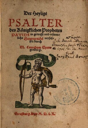 Der Heylige Psalter des Königklichen Propheten Davids : in gewisse und ordentliche Hauptartickel verfasset