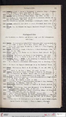 Städtegeschichte (Nr. 2385 - 2924)
