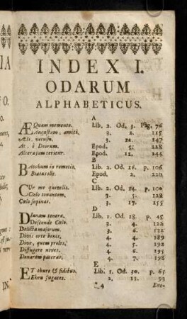 4r-5v, Index I. Odarum Alphabeticus.