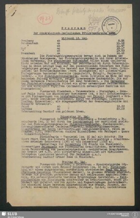 Programm der mineralogisch-geologischen Pfingstexcursion 1932 - Fichtelgebirge