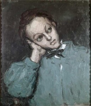Knabe in blauer Jacke