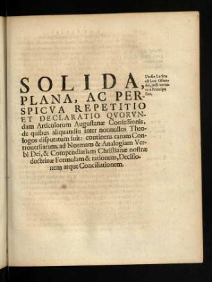 599-790, Solida, Plana, Ac Perspicua Repetitio Et Declaratio