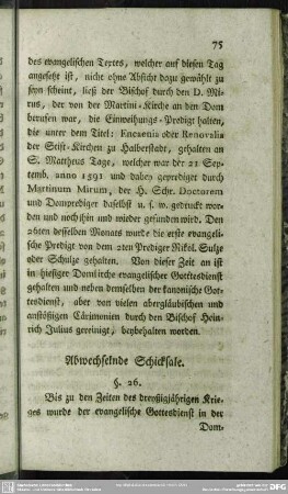 Abwechselnde Schicksale