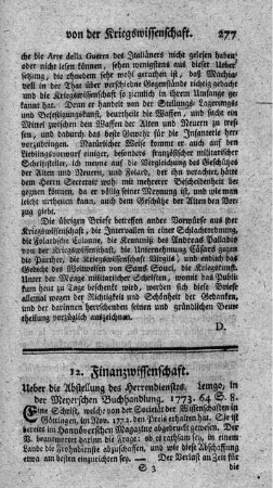 12. Finanzwissenschaft.