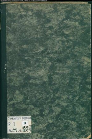 Kirchenbuchduplikat der katholischen Gemeinde Lichtenau, Kreis Büren (GHT 1852-1859) (Gemeinde: Katholische Gemeinde Lichtenau)