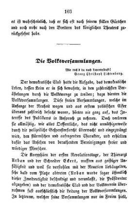 Die Volksversammlungen
