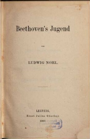 Beethoven's Leben. 1, Beethoven's Jugend : 1770-1792