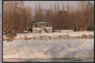 Bootshaus des CFRV im Schnee, Winter 1984-85