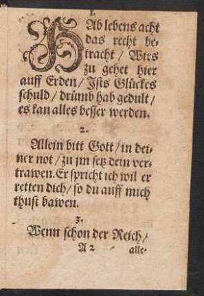 HAb lebens acht || das recht be=||tracht/