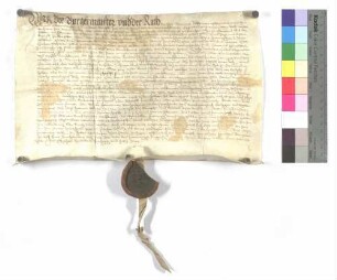 Bürgermeister und Rat der Stadt Gmünd verkaufen an die Priesterbruderschaft in der Pfarrkirche zu Gmünd 24 Gulden jährlichen Zins um 600 Gulden.
