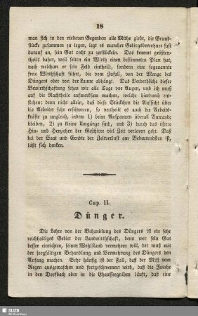 Cap. II. Dünger