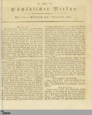 Schwäbischer Merkur : mit Schwäbischer Kronik und Handelszeitung : Süddeutsche Zeitung