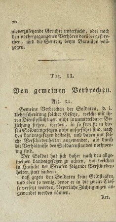Tit. II. Von gemeinen Verbrechen