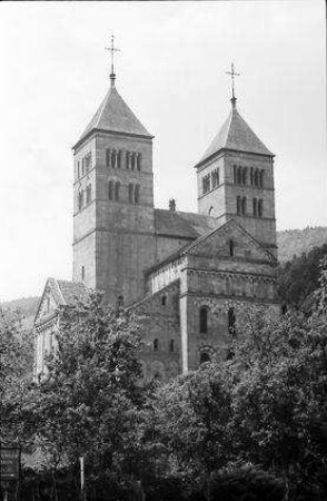 Murbach: Klosterkirche, ohne Vordergrund, Ostseite