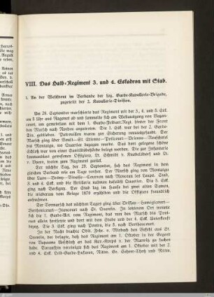1. An der Westfront im Verbande der sog. Garde-Kavallerie-Brigade, zugeteilt der 2. Kavallerie-Division