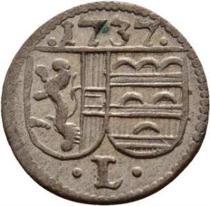 Münze, Pfennig, 1737