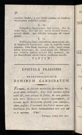 32, Epistola Praesidis ...