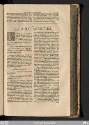 De Officio Parentum.