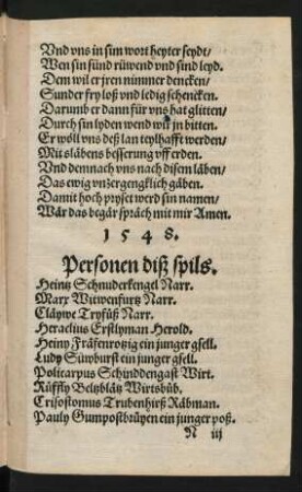 Personen diß spils.