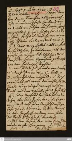 Disposition der Predigt von August Hermann Francke am 08.04.1721.