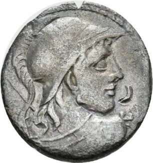 Denar des Cn. Cornelius Lentulus Clodianus mit Darstellung einer Victoria in einer Biga