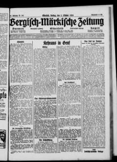 Bergisch-märkische Zeitung. 1924-1938