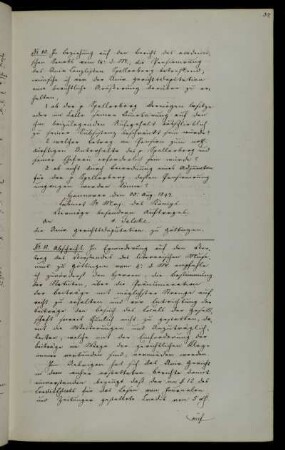 Abschriftliche Mitteilung der Anwendung des Kreditedikts auf die Mitgliedsbeiträge der Literarischen Museumsgesellschaft.