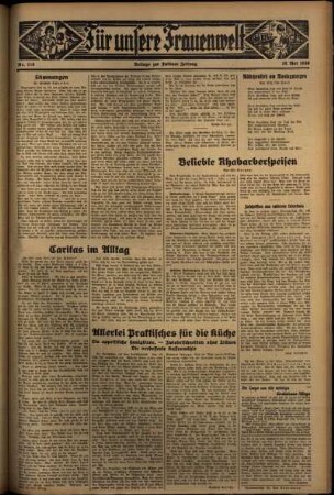 Zweite Ausgabe vom Mittwoch, den 20. Mai 1936.