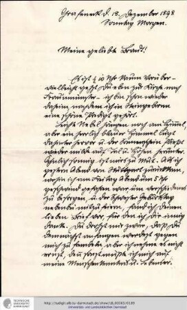 Brief vom 18.12.1898