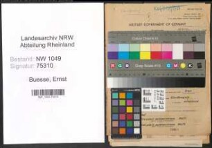 Entnazifizierung Ernst Buesse , geb. 17.12.1896 (Friseur)