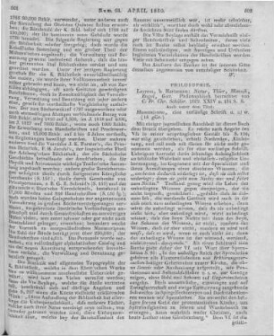 Schüler, C. F. C.: Natur, Thier, Mensch, Engel, Gott. Philosophisch betrachtet. Leipzig: Hartmann 1829 Auch u. d. T.: Humanismus, eine vorläufige Schrift
