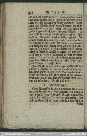 Vom Aderlassen, Schröpfen, Purgieren, Schwitzen