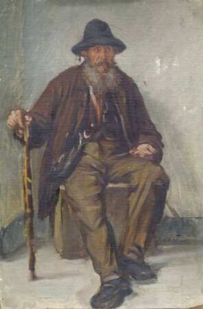 Sitzender Bettler