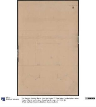 Berlin, Unter den Linden 37. Generalkommando, Wohnung des Prinzen Wilhelm von Preußen, Entwurf zum Eingangsbereich