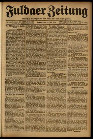 Ausgabe vom Donnerstag, den 14. Juli 1921.