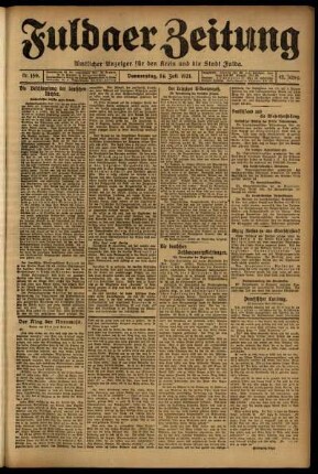 Ausgabe vom Donnerstag, den 14. Juli 1921.