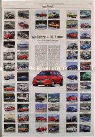 Ganzseitige Anzeige aus der "Berliner Zeitung" zur Geschichte des Automobilbaus in der Bundesrepublik